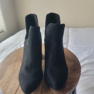 Bamboo ankle booties, sz. 6.5, black, never worn